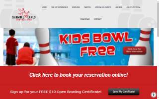 Shawnee Lanes website