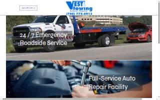 Vest Towing & Automotive Service website