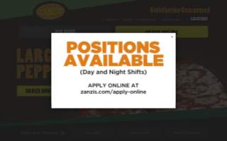 Zanzis Pizza Chillicothe website