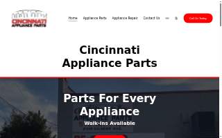 Cincinnati Appliance Parts & Repair website