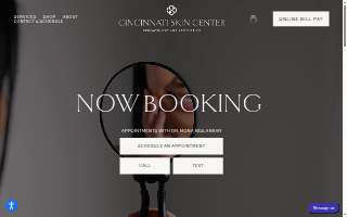 Cincinnati Skin Center - Dermatology + Aesthetics website