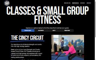 Cincy 360 Fitness website