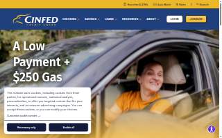 Cinfed Credit Union website