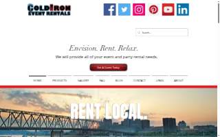Coldiron Event Rentals website