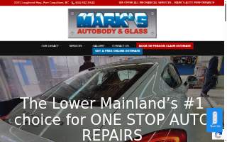 Mark's Auto Body website