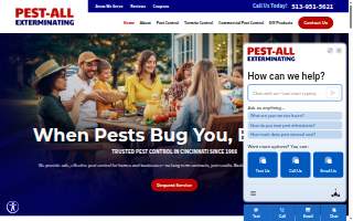 Pest All Exterminating website