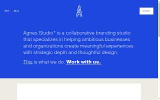 Agnes Studio website