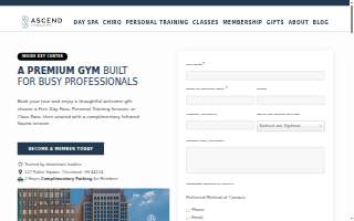 Ascend Fitness and Spa of Cleveland website