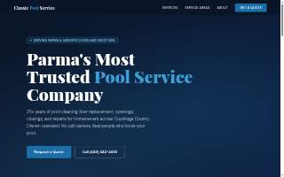 Classic Pool Service website