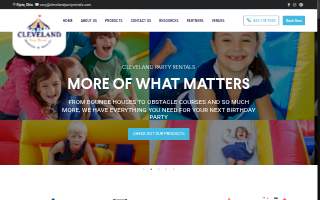 Cleveland Party Rentals website