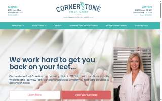 Cornerstone Foot Care of Cleveland website