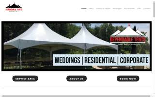 Dependable Tents website
