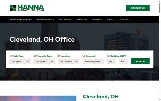 Hanna Commercial Real Estate/Cleveland website