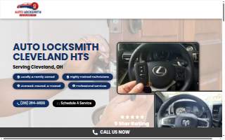 Auto Locksmith Cleveland Hts website