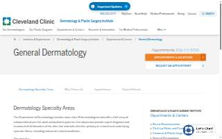 Cleveland Clinic Dermatology website