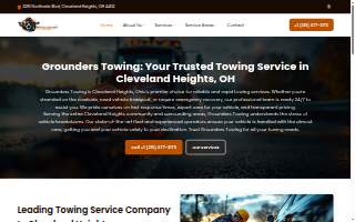 Grounders Towing website