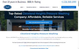 H2O Mobile Pressure Washing website