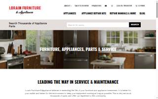 Lorain Furniture and Appliance website