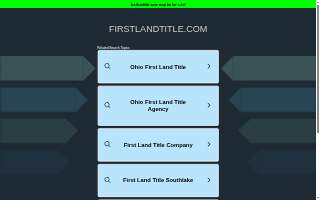 Ohio First Land Title Agency, LLC website