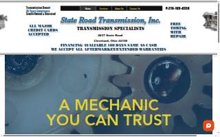 State Road Transmission of Cleveland website