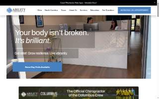 Ability Chiropractic of Columbus website