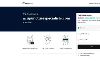 Acupuncture Specialists website