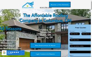 All Seasons Roofing & Construction website
