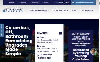 Bath Experts of Columbus website