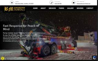 BM Towing website