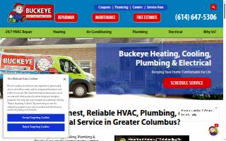 Buckeye Heating, Cooling, Plumbing & Electrical website
