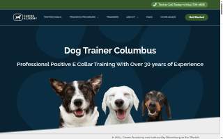 Canine Academy Columbus website