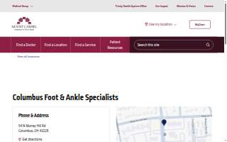 Columbus Foot & Ankle Specialists website