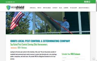 EcoShield Pest Solutions of Columbus website