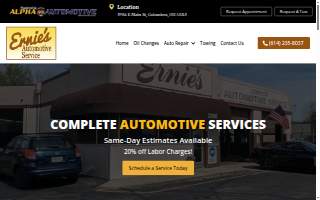 Ernie's Automotive Service Inc website