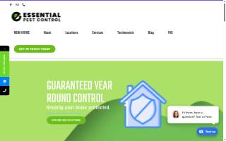 Essential Pest Control website