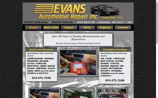 Evans Automotive website