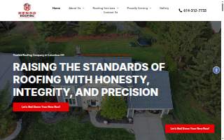 Hendo Roofing & Repair website