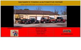Maynard's Towing website