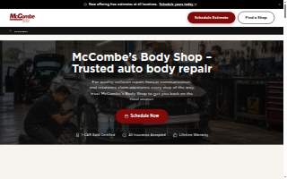 McCombe Body Shop website