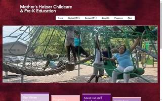 Mother's Helper Child Care website