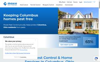 Moxie Pest Control of Columbus website