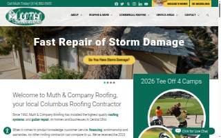 Muth & Company Roofing website