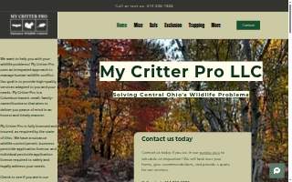 My Critter Pro website