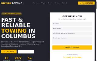 Niknak Towing website