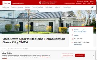 Ohio State Sports Medicine Rehabilitation Grove City YMCA website