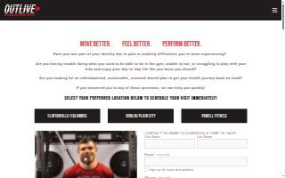 Outlive Performance Physical Therapy website