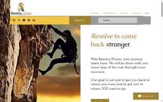 Resolve Physio website