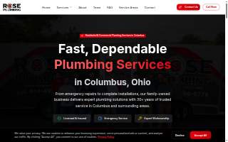Rose Plumbing, LLC website