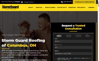Storm Guard Roofing of Columbus website