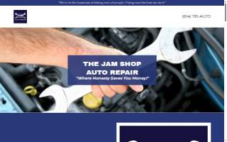 The JAM Shop Auto Repair website